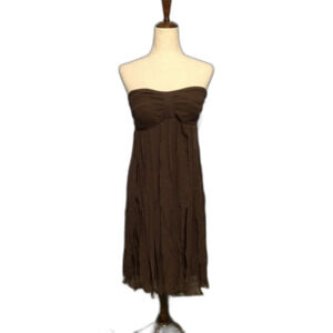 Sangria Silk Midi Dress Purple Strapless Size 10